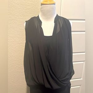 All Saints chiffon overlay dress